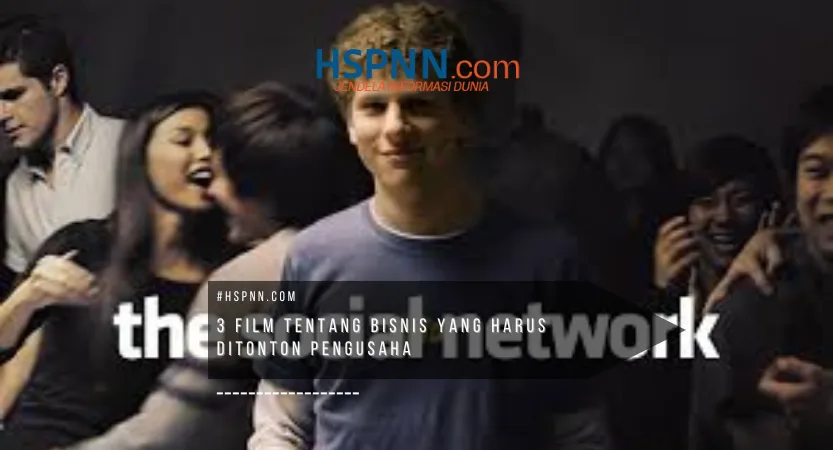 Cuplikan film the social network tentang bisnis yang menginspirasi dengan pengusaha sukses sedang presentasi di ruang rapat modern
