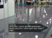 Proses aplikasi epoxy lantai untuk area industri Malang